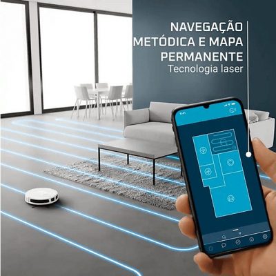 Robot aspirador - ROWENTA X-Plorer  Series 70 RR8477, 1 kW, Potencia de succión 2,3 kPa, Depósito 0,4 l, Autonomía 120 min, Branco