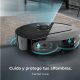 Robot friegasuelos - Cecotec Conga X50, 50 W, 240 min autonomía, Navegación láser, Fregado spin, 15000 Pa, Negro
