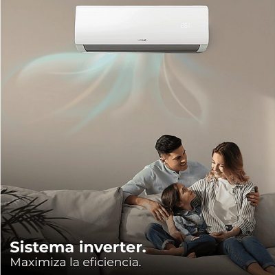 Split 1x1 - CECOTEC AirClima 12000 Smartfresh Connected, 12000 fg/h, Función Inverter, Multicolor